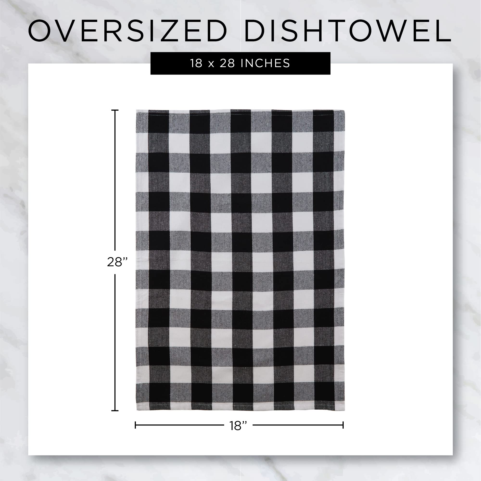 DII Holiday Kitchen Towels Embroidered Dish Towel Set, 18x28, Fireside, 3 Piece